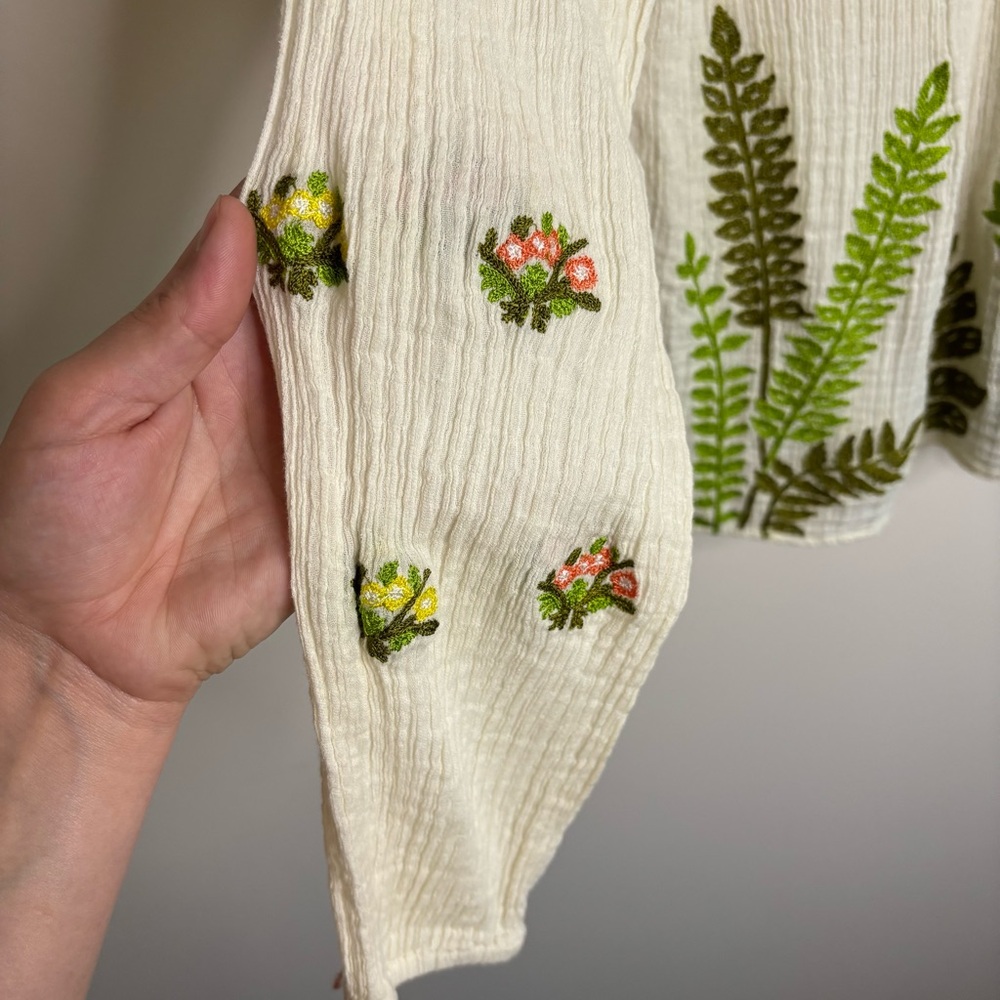 💛#450 Ranna Gill Botanical Peasant Top - Anthropologie - Picture 7 of 11